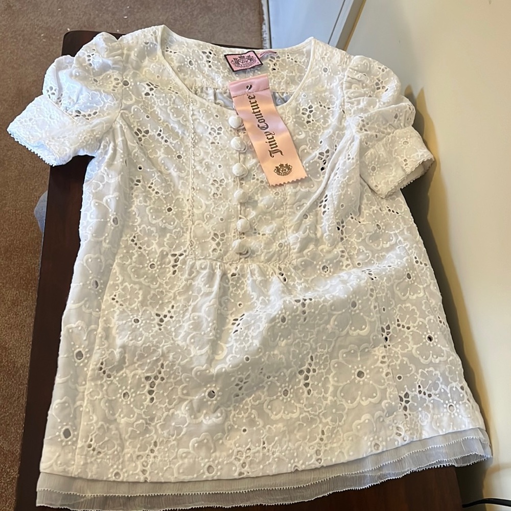Juicy couture white blouse size small with tags